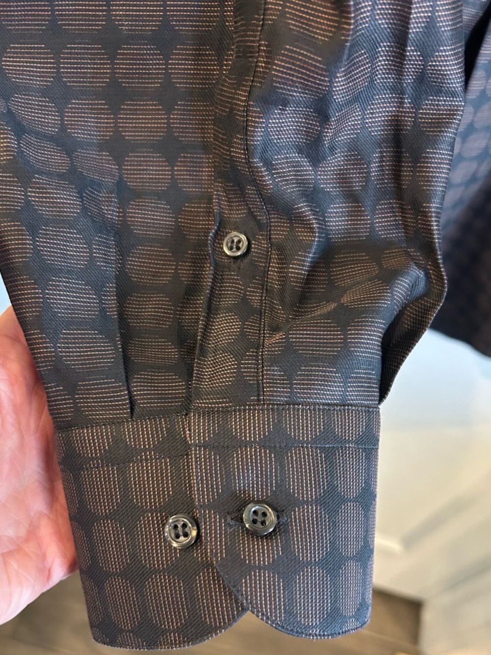 St Croix Brown & Black Patterned Long-Sleeve Men’s Shirt XXL - Picture 4 of 9